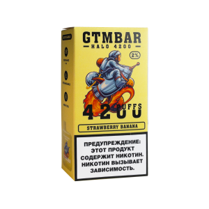 GTM Bar Halo 4200 Клубника Банан (Перезаряжаемая)