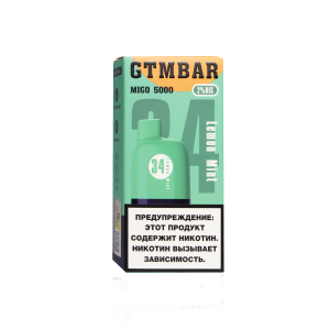 GTM Bar MIGO 5000 Лимон Мята (Перезаряжаемая)