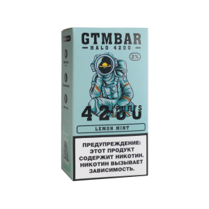 GTM Bar Halo 4200 Лимон Мята (Перезаряжаемая)